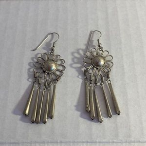 Handmade Metal Floral Earrings